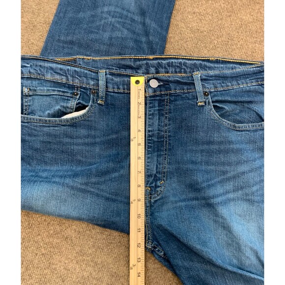 Levis 502 Jeans Mens 40x36 Tapered Fit High Rise Stretch Whiskered Denim - Picture 5 of 10